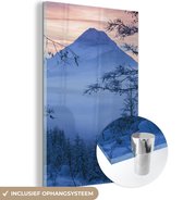 MuchoWow® Glasschilderij 20x30 cm - Schilderij acrylglas - Berg - Sneeuw - Oostenrijk - Foto op glas - Schilderijen