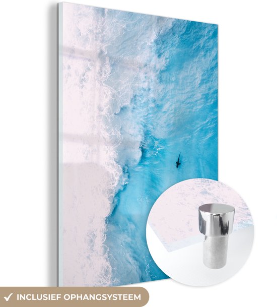 MuchoWow® Peinture sur verre 120x160 cm - Peinture sur verre acrylique - Animaux - Mer - Mousse - Photo sur verre - Peintures