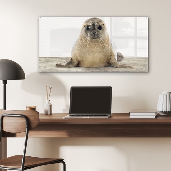 Peinture sur Verre - Chambre de bébé - Sceau - Chambre - Salon - 80x40 cm - Peintures sur Verre Peintures - Photo sur Glas