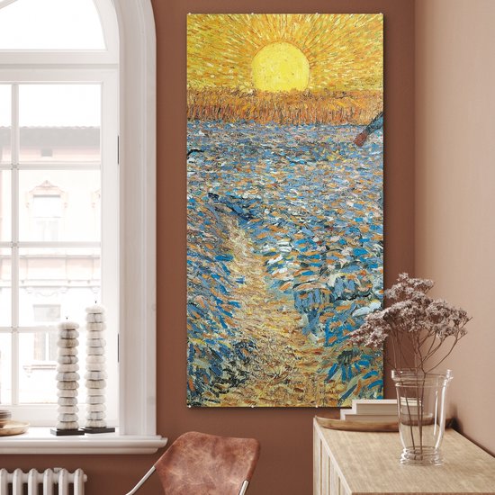 MuchoWow® Peinture sur Verre - Le Semeur - Vincent van Gogh - 80x160 cm - Peintures sur Verre Acrylique - Photo sur Glas
