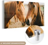 MuchoWow® Peinture sur verre 40x20 cm - Peinture acrylique sur verre - Cheval - Plage - Animaux - Photo sur verre - Peintures