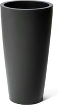 Step2 Tremont Ronde Bloempot Groot - Plantenbak van kunststof met waterreservoir - Voor binnen & buiten - Onyx Zwart