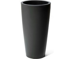 Step2 Tremont Ronde Bloempot Groot - Plantenbak van kunststof met waterreservoir - Voor binnen & buiten - Onyx Zwart