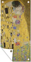 Tuinposter De kus - Gustav Klimt - 30x60 cm - Tuindoek - Buitenposter