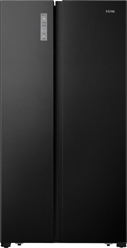 ETNA AKV678ZWA - Amerikaanse koelkast - No-Frost - Energiezuinig (Label C) - Zeer stil (35dB) - Zwart