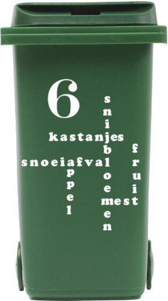 Sticker voor kliko container Gft met huisnummer | Rosami