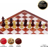 Exclusief -  Magnetisch - Redwood houten Schaakspel - 30x30 cm  Top Kwaliteit