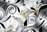 Fotobehang Flowers Orchids Abstract  | XXL - 312cm x 219cm | 130g/m2 Vlies