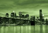 Fotobehang City Brooklyn Bridge New York City | XXL - 312cm x 219cm | 130g/m2 Vlies