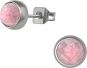 zweerknopjes-roze-aardbeienkwarts-chirurgisch staal-zilverkleurig-6mm zweerknopjes-roze-aardbeienkwarts-chirurgisch staal-zilverkleurig-6mm