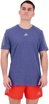 Adidas Own The Run Heather T-shirt Met Korte Mouwen Blauw S Man