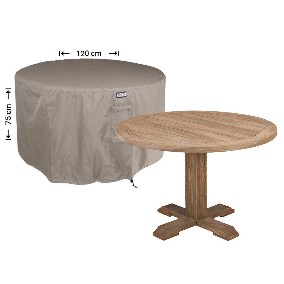 Raffles Covers hoes voor ronde tuintafel Ø 120 cm &amp; H 75 cm