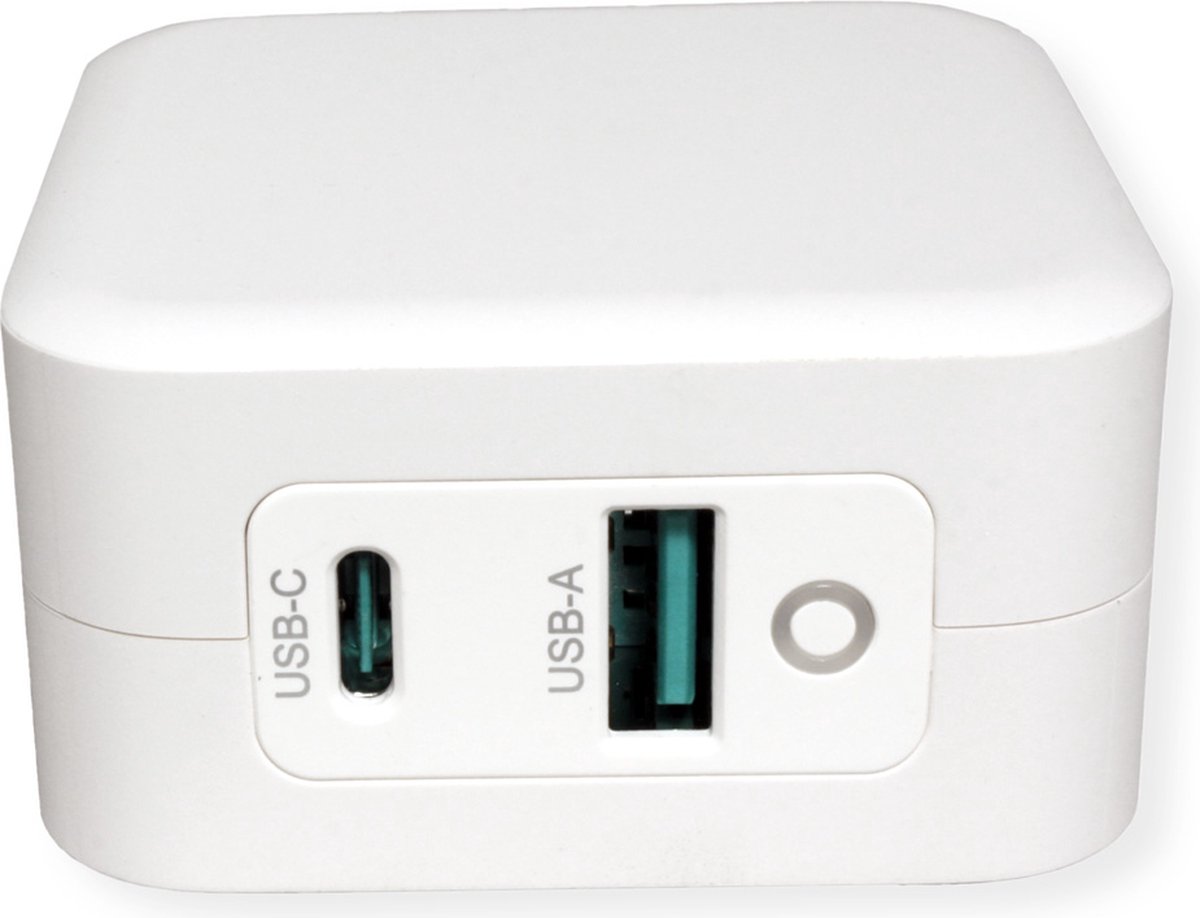 ROLINE Chargeur USB avec prise Euro, 2 ports, 1x QC3.0 + 1x C (PD