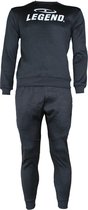 Joggingpak met Sweater Kids/Volwassenen Zwart SlimFit Polyester  L