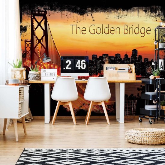 Peinture murale City Skyline Golden Gate Bridge | XXXL - 416 cm x 254 cm | Polaire 130g / m2