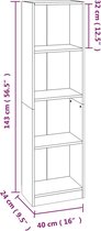 vidaXL-Boekenkast-met-4-schappen-40x24x143-cm-bewerkt-hout-bruineiken