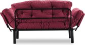 Asir - bankbed - slaapbank - Sofa - 2-zitplaatsen - Kastanjebruin - 155 x 70 x 85 cm
