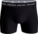 Zwarte Björn Borg boxer met grijze tailleband met logo.