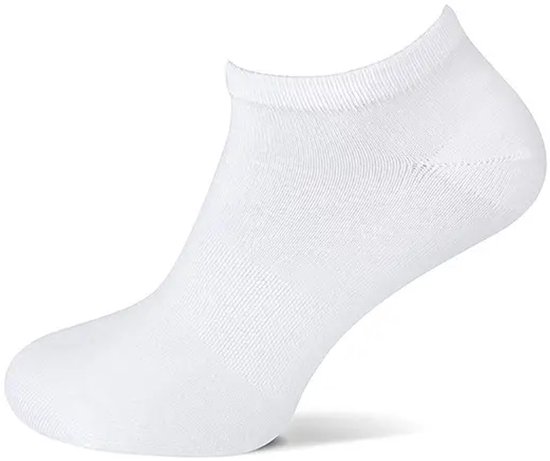 Witte enkelsok van bamboe voor dames en heren.