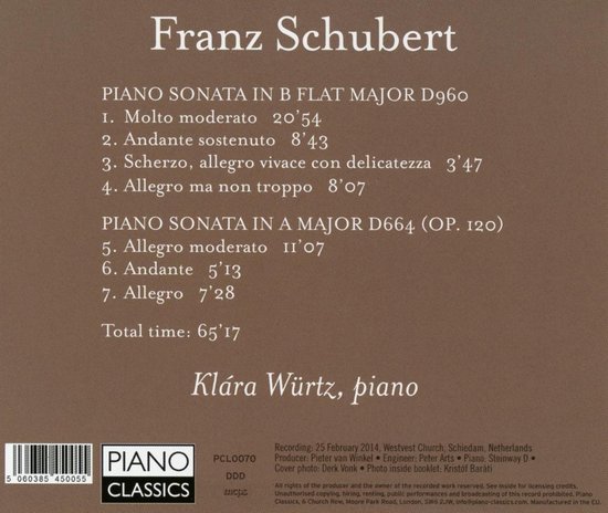 Schubert; Piano Sonatas D960 & 664