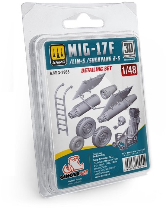 AMMO by Mig Jimenez Modelbouwpakket - AMMO MIG 8955 MiG-17F /LIM-5 /SHENYANG J-5 - Resin Detailing Set Resin onderdeel - 1:48 - Modelbouw