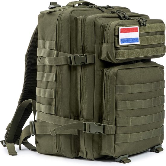 YONO Tactical Backpack - Militaire Rugzak - Tactische Wandelrugzak Leger - 45L - Donkergroen
