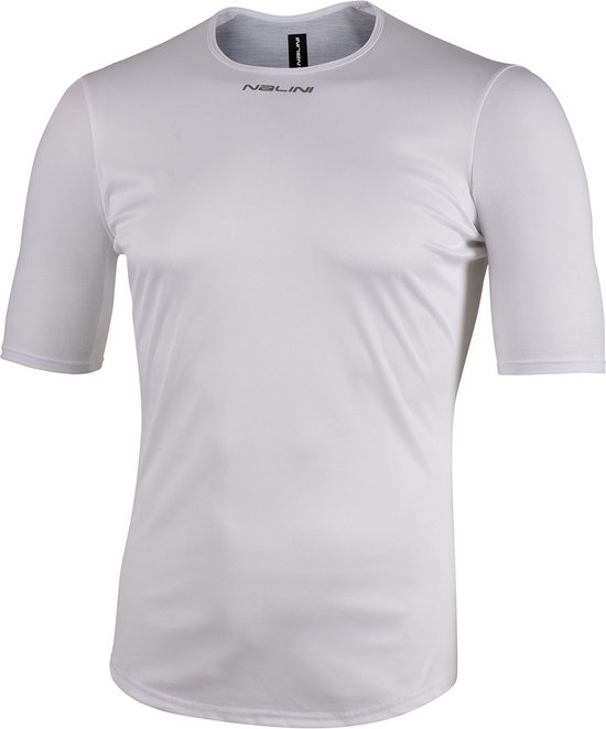Nalini - Unisex - Ondershirt Fietsen - Korte Mouwen - Onderkleding Wielrennen - Wit - WIND BASE LAYER - XS