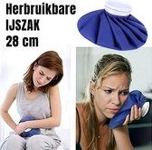 Allernieuwste.nl® IJszak Herbruikbaar voor Warme en Koude Therapie - Knie Hoofd Been Letsel Pijnbestrijding IJzak - Maat L, 28 cm - Blauw