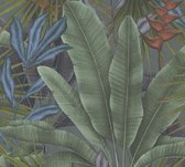 PAPIER PEINT FEUILLES DE STYLE JUNGL | Botanique - Grijs Vert Rouge Multicolore - Livingwalls Stories of Life