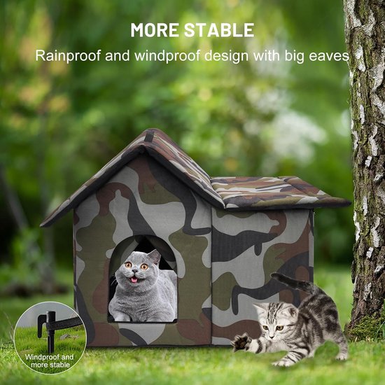 Geïsoleerd kattenhuis voor buiten - Waterdicht en winterbestendig