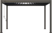 NOVUM ORION Overkapping - 300 x 300 cm - Antraciet - Weerbestendig en Luxe uitstraling - Vrijstaande volledig Aluminium Terrasoverkapping - Perfect te gebruiken als Tuinprieel/Carport/Veranda/Pergola
