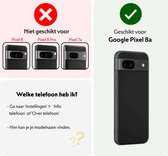 Hoesje Geschikt voor Google Pixel 8a Hoesje Shockproof Case Siliconen Met 2x Screenprotector - Hoes Geschikt voor Google Pixel 8a Hoes Cover Siliconen - Transparant