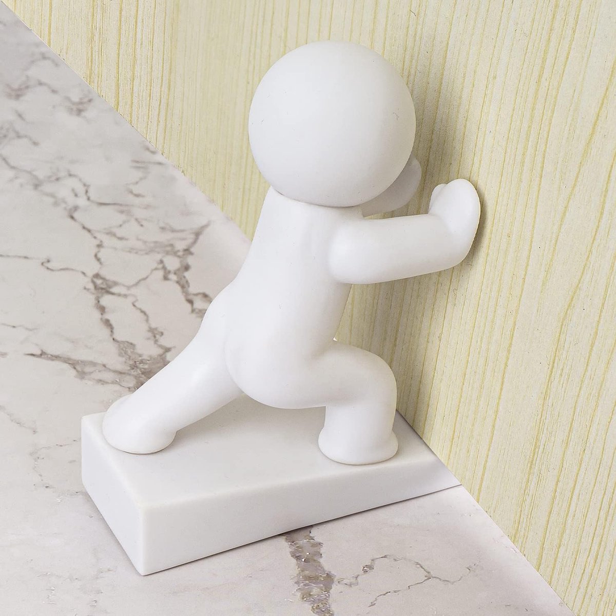 Deurstopper Leuke deurstopper decoratieve deurstop beschermt je vloeren (wit 1 stuks)