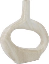 AccueilBound by KY - Vase beignet en bois blanc - 24x6x27cm - vase beignet en bois blanc