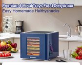 FortuneCommerce - Voedsel Dehydrator Met Led Touch Control - 6 Trays - Digitale Temperatuur En Tijd - Droger Voor Fruit Groente, vlees (Jerky)