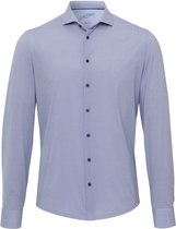 Pure - The Functional Shirt Print Blauw - Heren - Maat 39 - Slim-fit