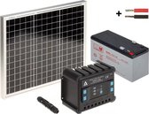 WL4 SOLAR-KIT-120B30-20 Kit solaire complet avec batterie 12V 12Ah, cordon, panneau solaire 30W et contrôleur