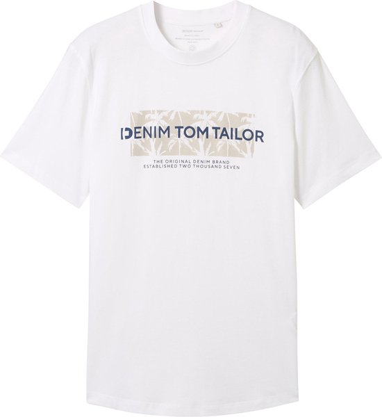 Tom Tailor T-shirt T Shirt Met Tekst 1042057xx12 20000 Mannen