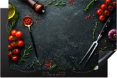 KitchenYeah® Inductie beschermer 90x60 cm - Stilleven - Kruiden - Italiaans - Specerijen - Kookplaataccessoires - Afdekplaat voor kookplaat - Inductiebeschermer - Inductiemat - Inductieplaat mat - Keuken decoratie