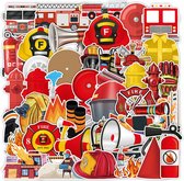 DH-Konzept Lot de 8 assiettes de fête en carton « Pompiers » pour anniversaire d'enfant, fête d'enfant, fête d'enfant, fête d'enfant, fête