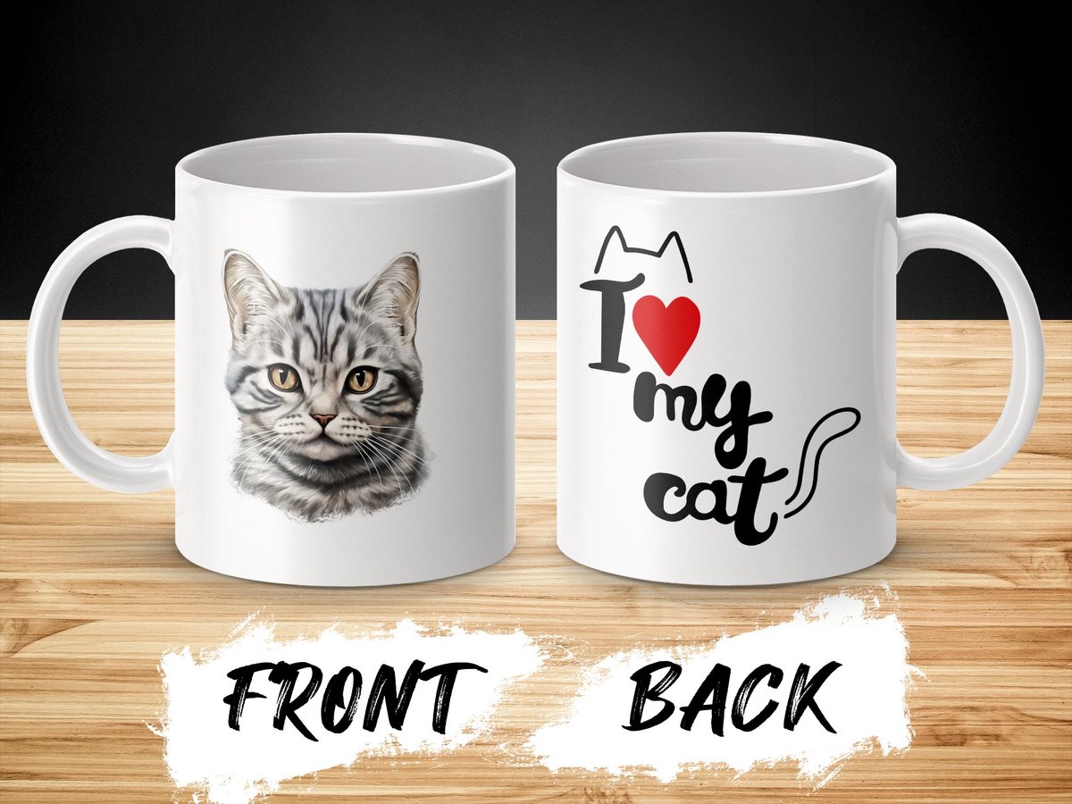 Mok American Shorthair - kat - I love my cat - cat lovers - katten