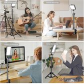 6 " Led Panel Licht Selfie Dimbare Verlichting Video Fotografie Foto Studio Live Stream Vullen Lamp Drie Kleur met Statief