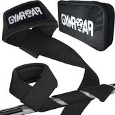 Gymroar Lifting Straps - met Padding en Opberghoes - Lifting Grips/Hooks - Deadlift Straps - Powerlifting - Bodybuilding - Lifting belt - 2 stuks - Zwart