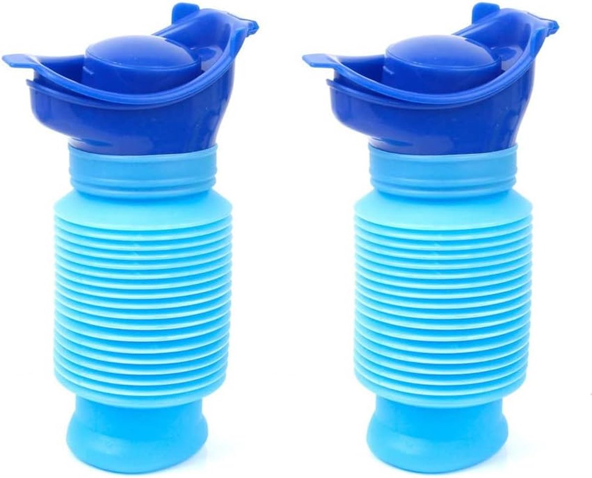 Goedkoopste Urinaal mannen - Met deksel - Urinefles - Plasfles - 750ml - Opvouwbaar - 2 stuks - Must Have!