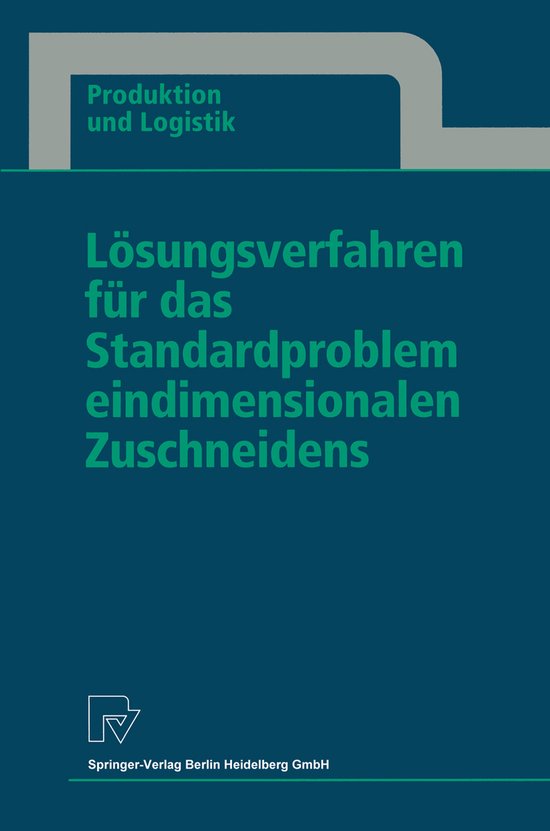 Lösungsverfahren Für Das Standardproblem Eindimensionalen  ... - cover