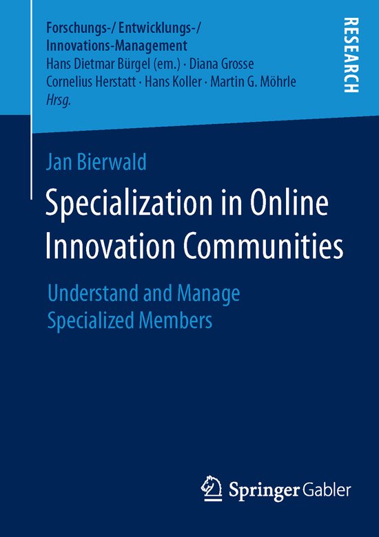Specialization in Online Innovation Communities - cover