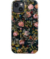 BURGA Coque de téléphone pour iPhone 15 PLUS - Coque rigide antichoc - Bloomy Garden