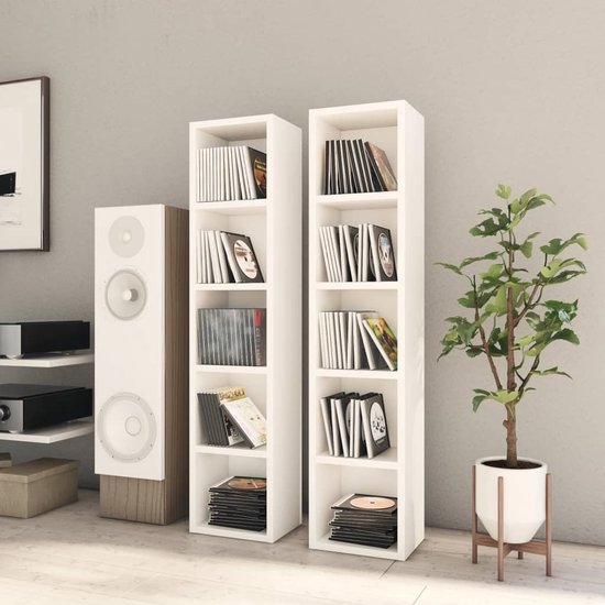 VidaXL Cd-kast 102x16x177,5 cm bewerkt hout wit kopen? Vergelijk de beste prijs op