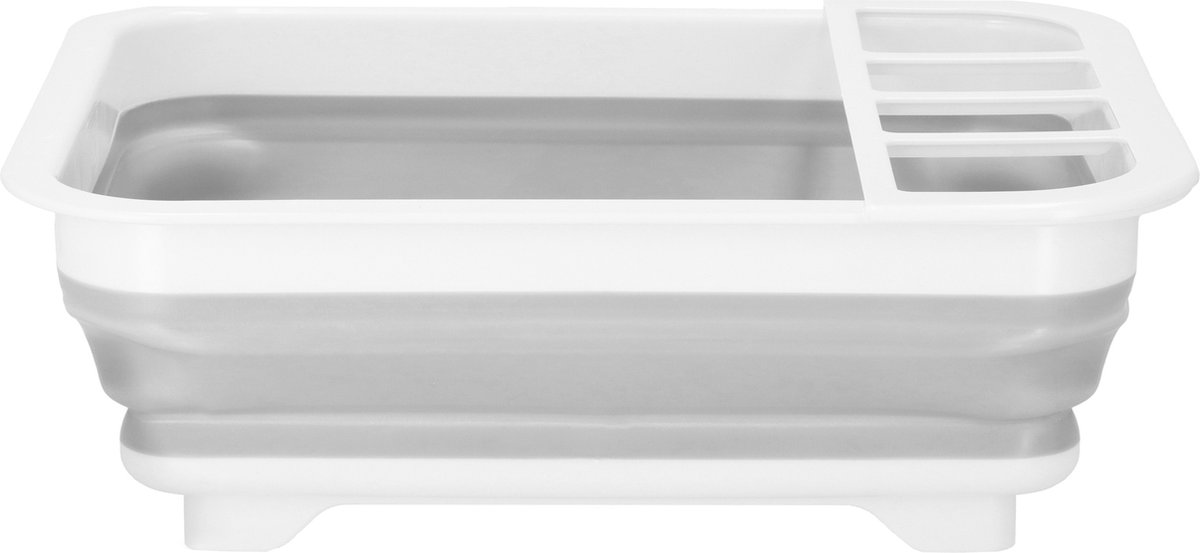 Springos Afdruiprek - Siliconen - Kunststof - Wit - Grijs - 36 x 30.8 x 5