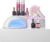 Pink Gellac - Kit de démarrage pour vernis gel - Premium Peel Off - Vernis à ongles gel et Laque gel - Lampe LED incluse - Pour des ongles en gel parfaits